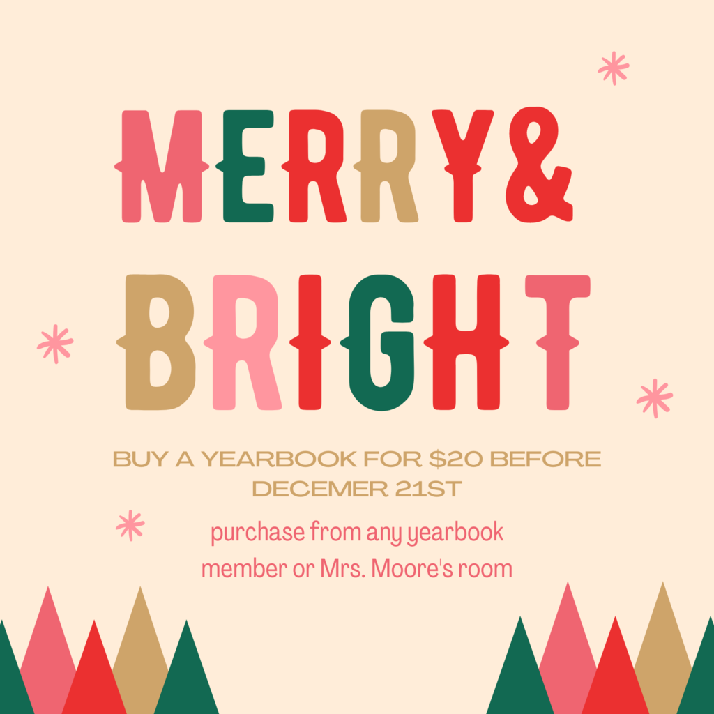 Buy a yearbook for $20 before Dec. 21