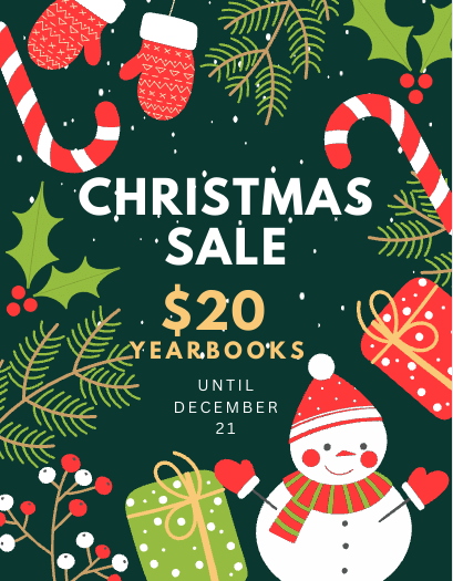 Buy a yearbook for $20 before Dec. 21