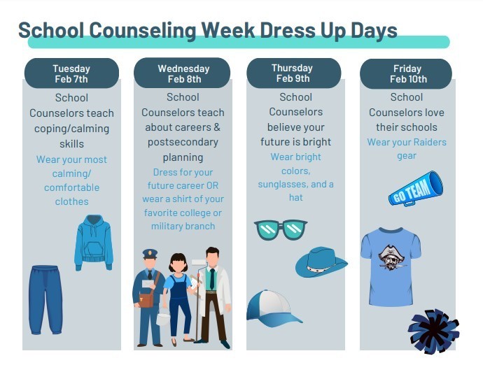 School Counseling Week  Dress Up Days